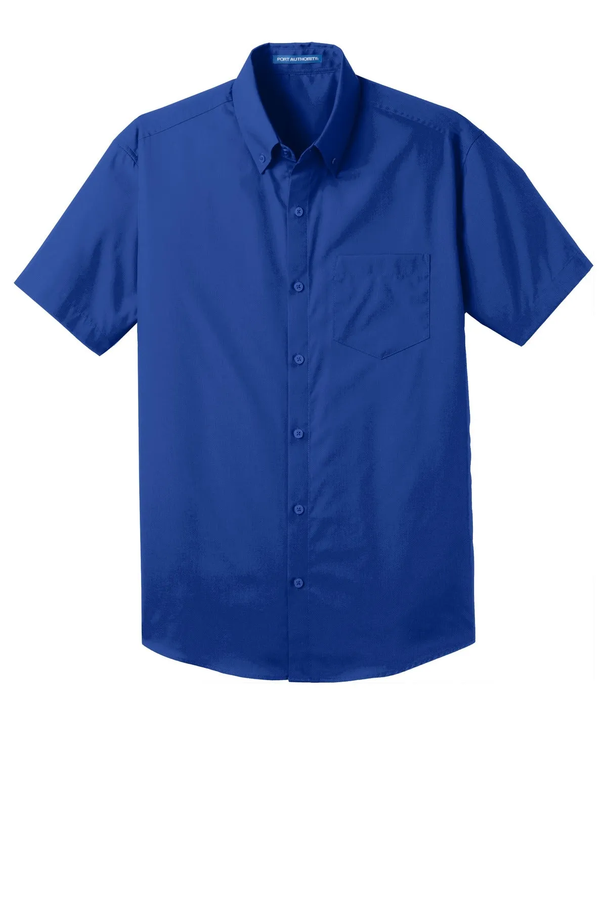Port Authority Short Sleeve Carefree Poplin Shirt. W101 True Royal