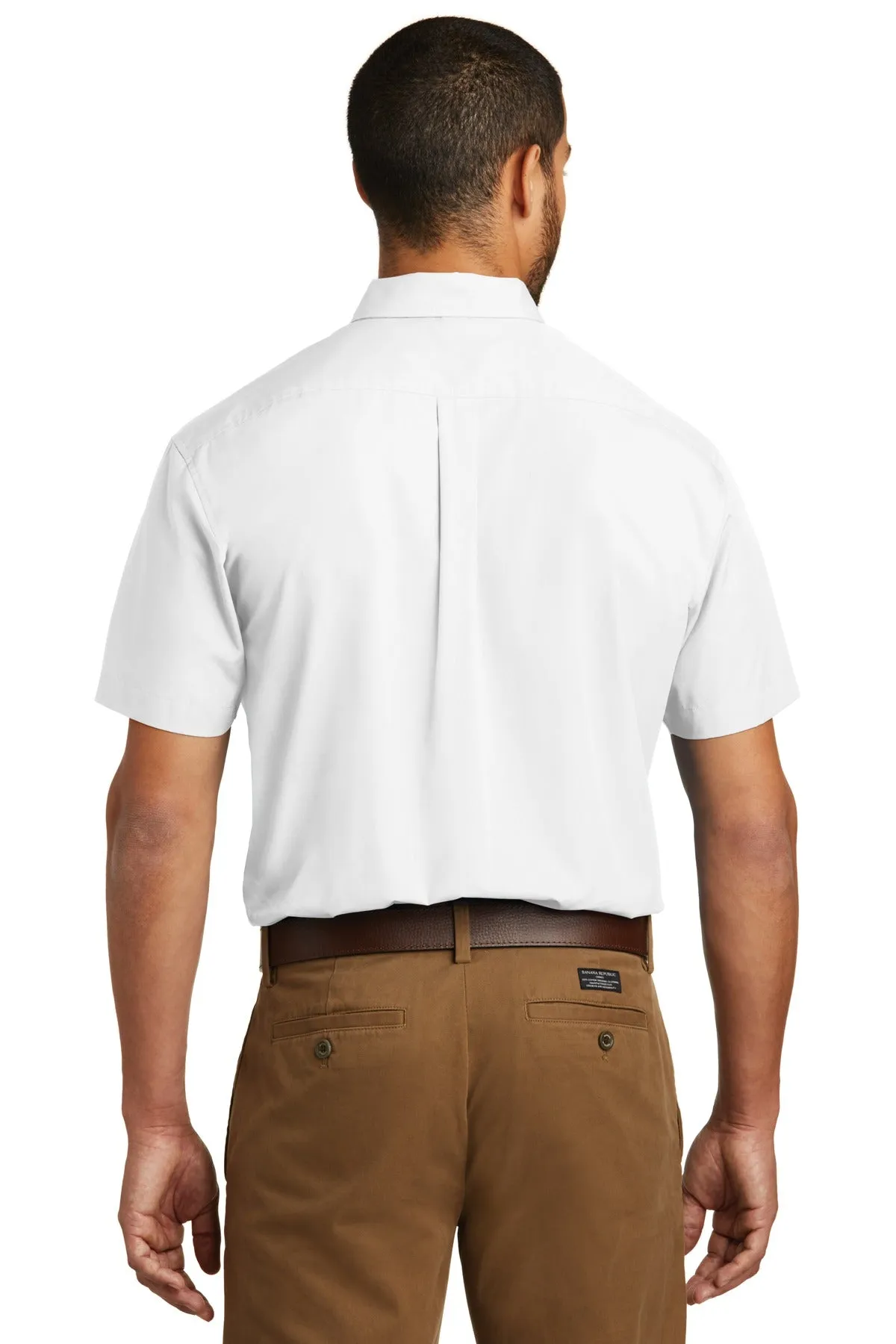 Port Authority Short Sleeve Carefree Poplin Shirt. W101 White