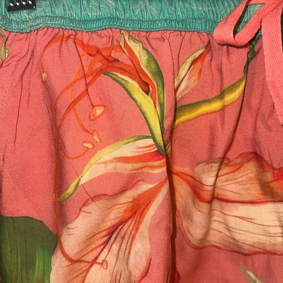 Powder Delicate Tropics pajamas/shorts &amp; cami-viscose-NWT/flaw noted on seam