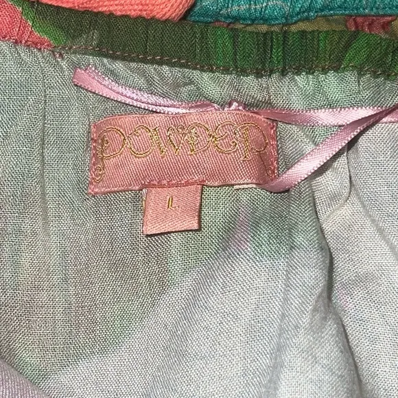 Powder Delicate Tropics pajamas/shorts &amp; cami-viscose-NWT/flaw noted on seam