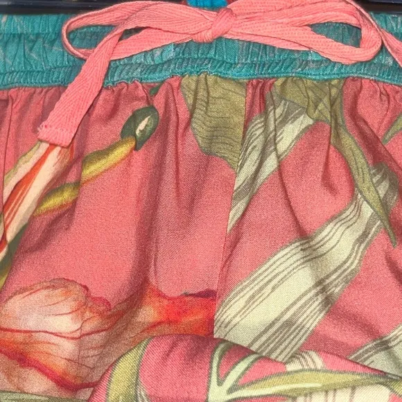 Powder Delicate Tropics pajamas/shorts &amp; cami-viscose-NWT/flaw noted on seam