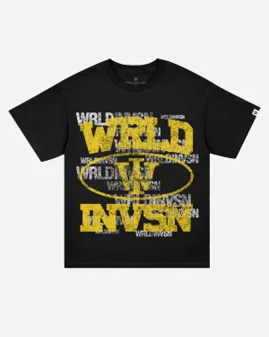 "Overlapping Vintage" Tee (Black/Yellow)