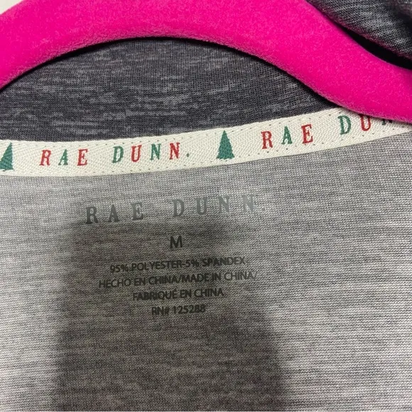 Rae Dunn Gray Merry Christmas Woman’s Pajamas Size M NWT