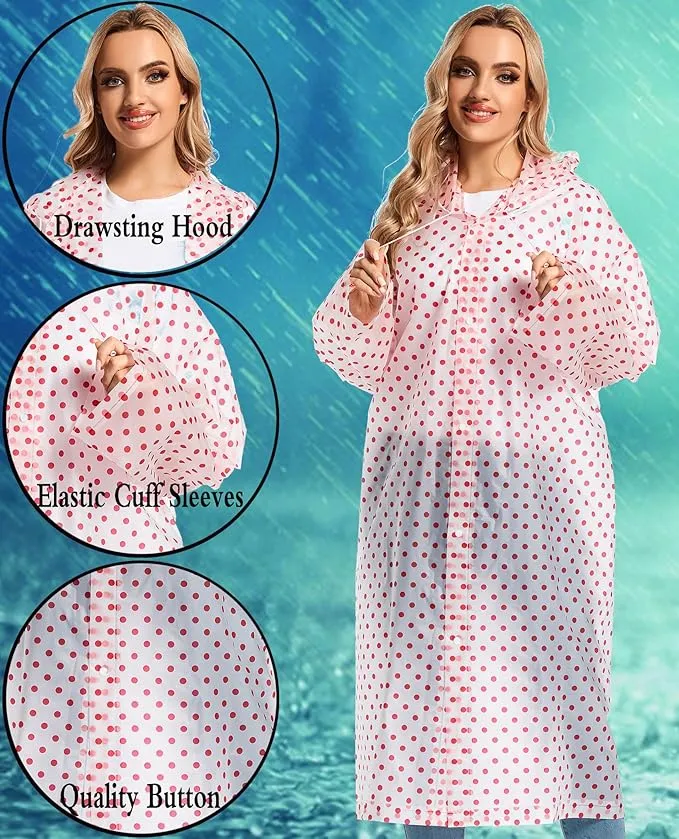 Rain Ponchos for Adults Reusable Raincoats Survival Heavy Duty Military Impermeable 2 Packs Rain Coat…