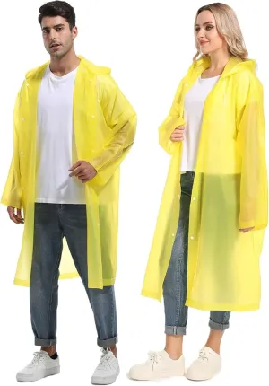 Rain Ponchos for Adults Reusable Raincoats Survival Heavy Duty Military Impermeable 2 Packs Rain Coat…