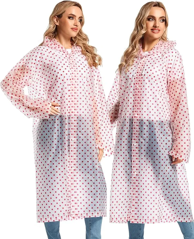 Rain Ponchos for Adults Reusable Raincoats Survival Heavy Duty Military Impermeable 2 Packs Rain Coat…