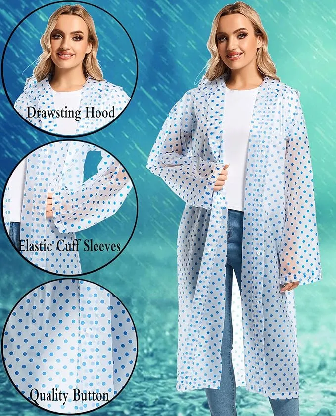 Rain Ponchos for Adults Reusable Raincoats Survival Heavy Duty Military Impermeable 2 Packs Rain Coat…