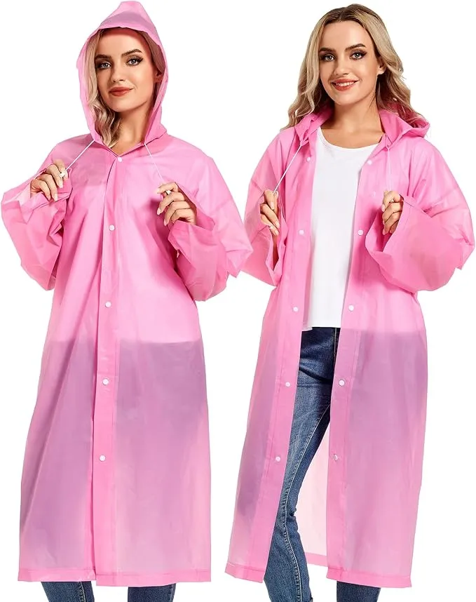 Rain Ponchos for Adults Reusable Raincoats Survival Heavy Duty Military Impermeable 2 Packs Rain Coat…