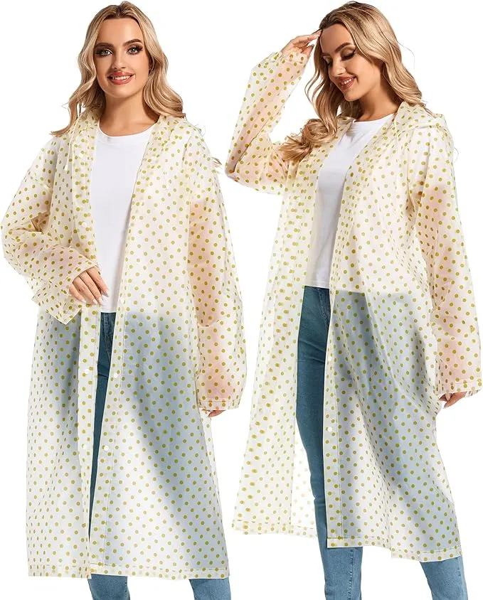Rain Ponchos for Adults Reusable Raincoats Survival Heavy Duty Military Impermeable 2 Packs Rain Coat…