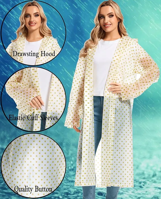 Rain Ponchos for Adults Reusable Raincoats Survival Heavy Duty Military Impermeable 2 Packs Rain Coat…
