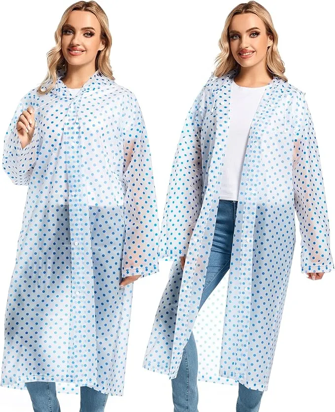 Rain Ponchos for Adults Reusable Raincoats Survival Heavy Duty Military Impermeable 2 Packs Rain Coat…
