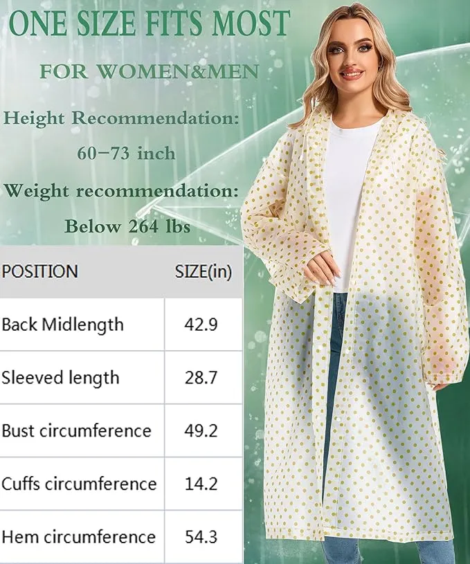 Rain Ponchos for Adults Reusable Raincoats Survival Heavy Duty Military Impermeable 2 Packs Rain Coat…