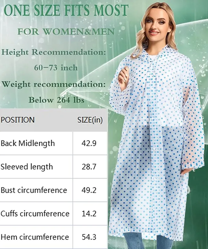 Rain Ponchos for Adults Reusable Raincoats Survival Heavy Duty Military Impermeable 2 Packs Rain Coat…