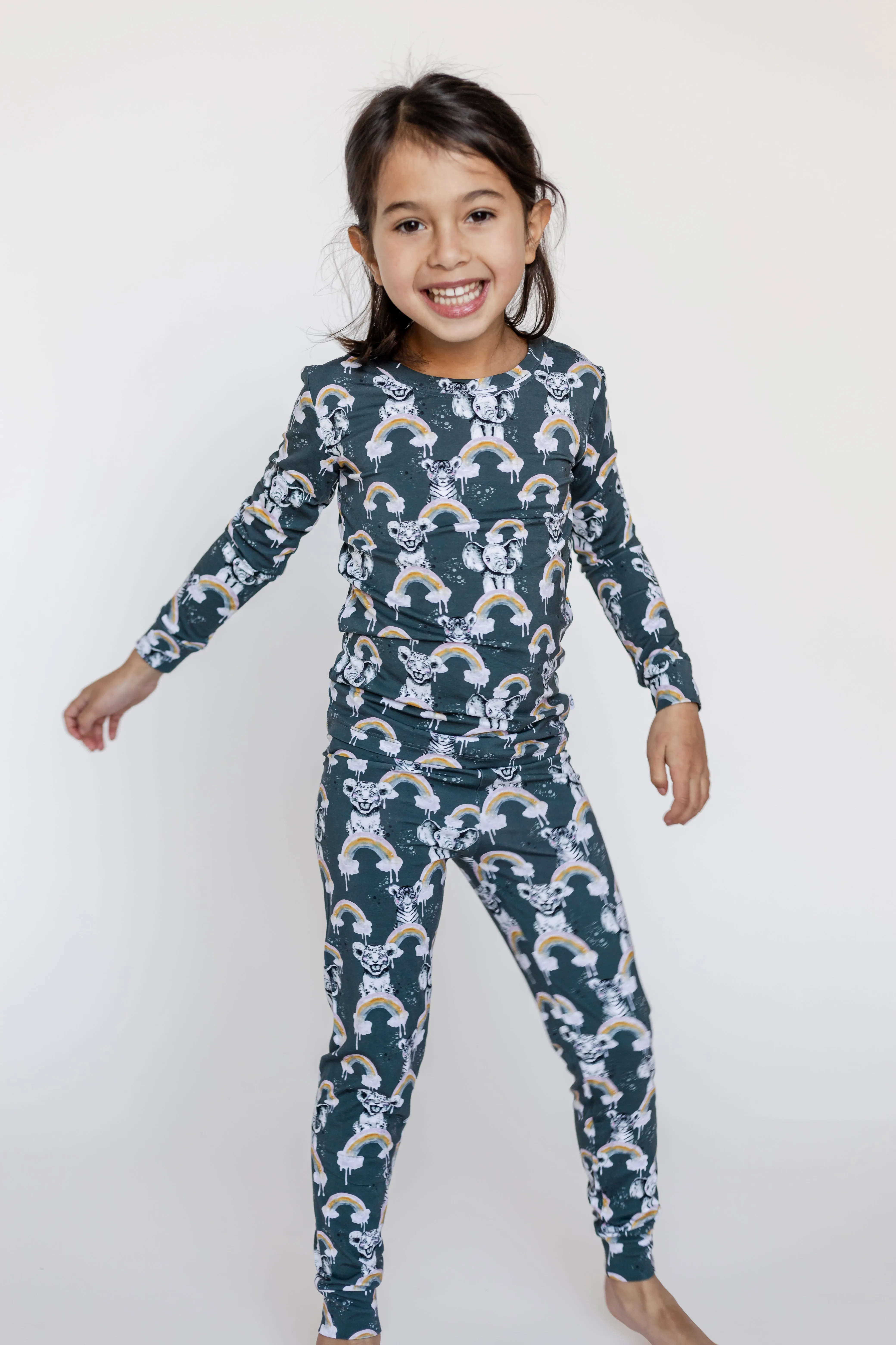 Rainbow Safari Two-Piece PJs