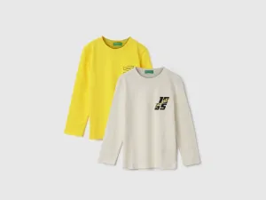 Regular Fit Crew Neck Printed Pack of 2 T-Shirts