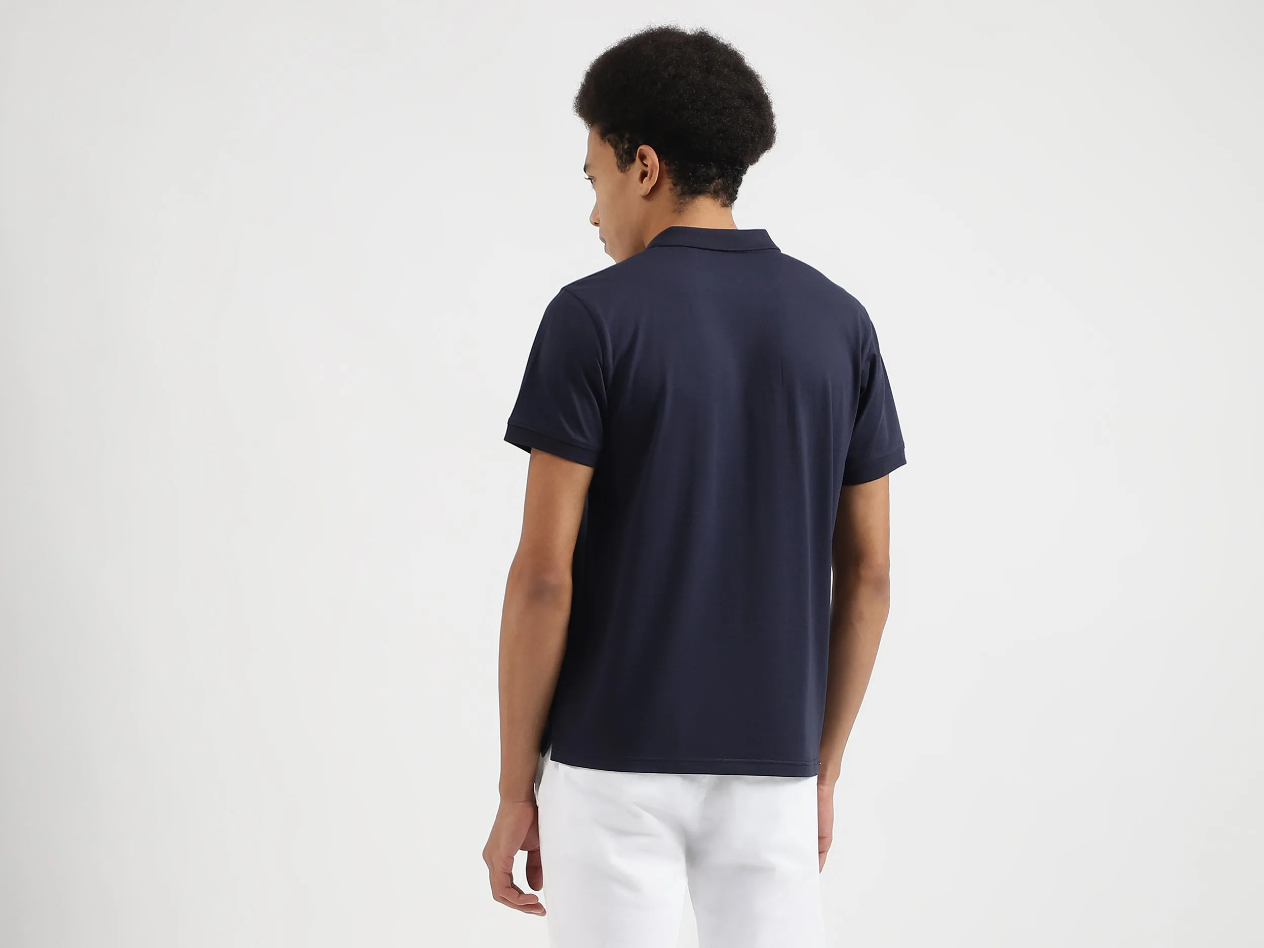 Regular Fit Polo Neck Solid T-Shirts