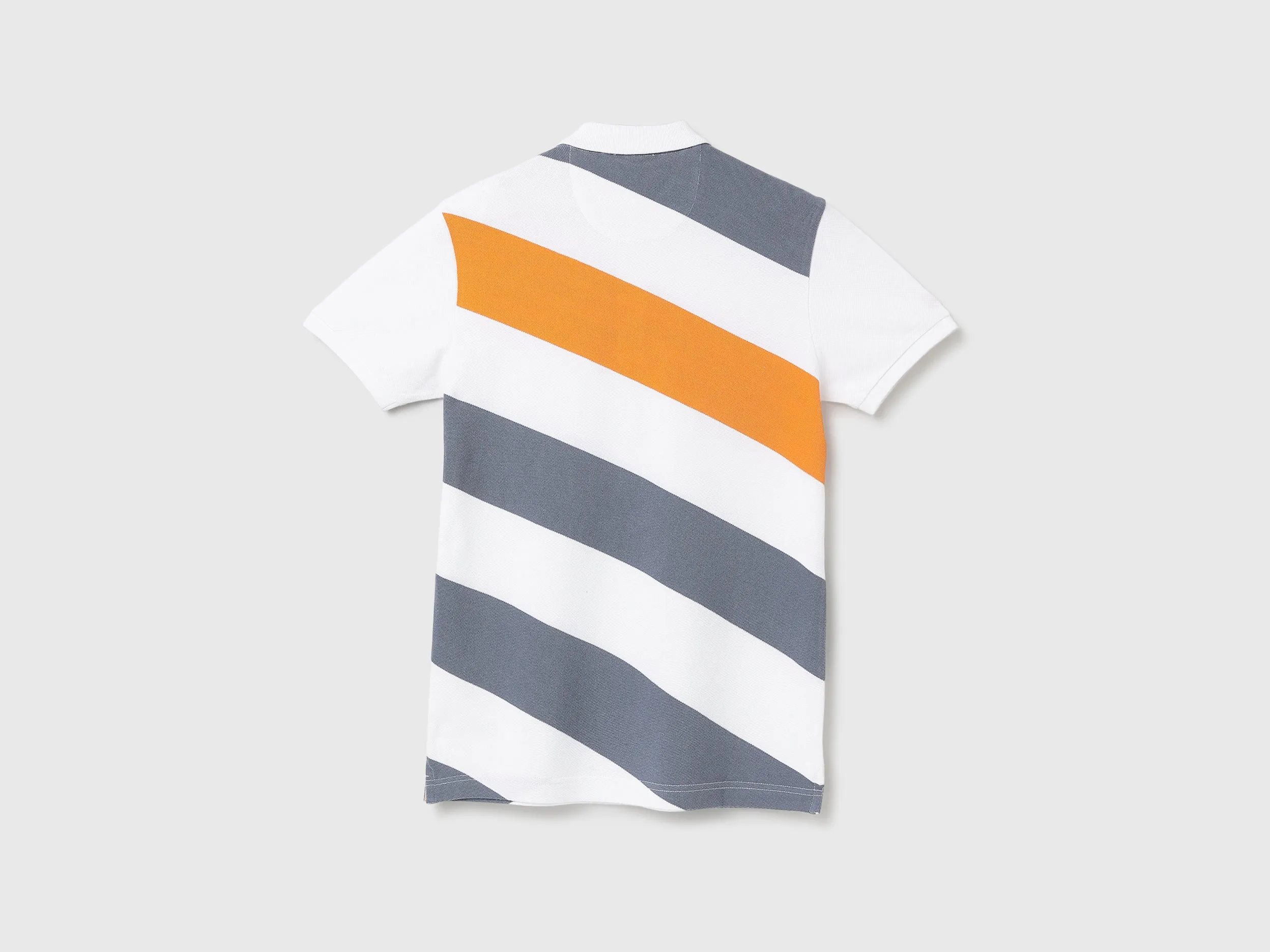 Regular Fit Polo Neck Striped T-Shirts