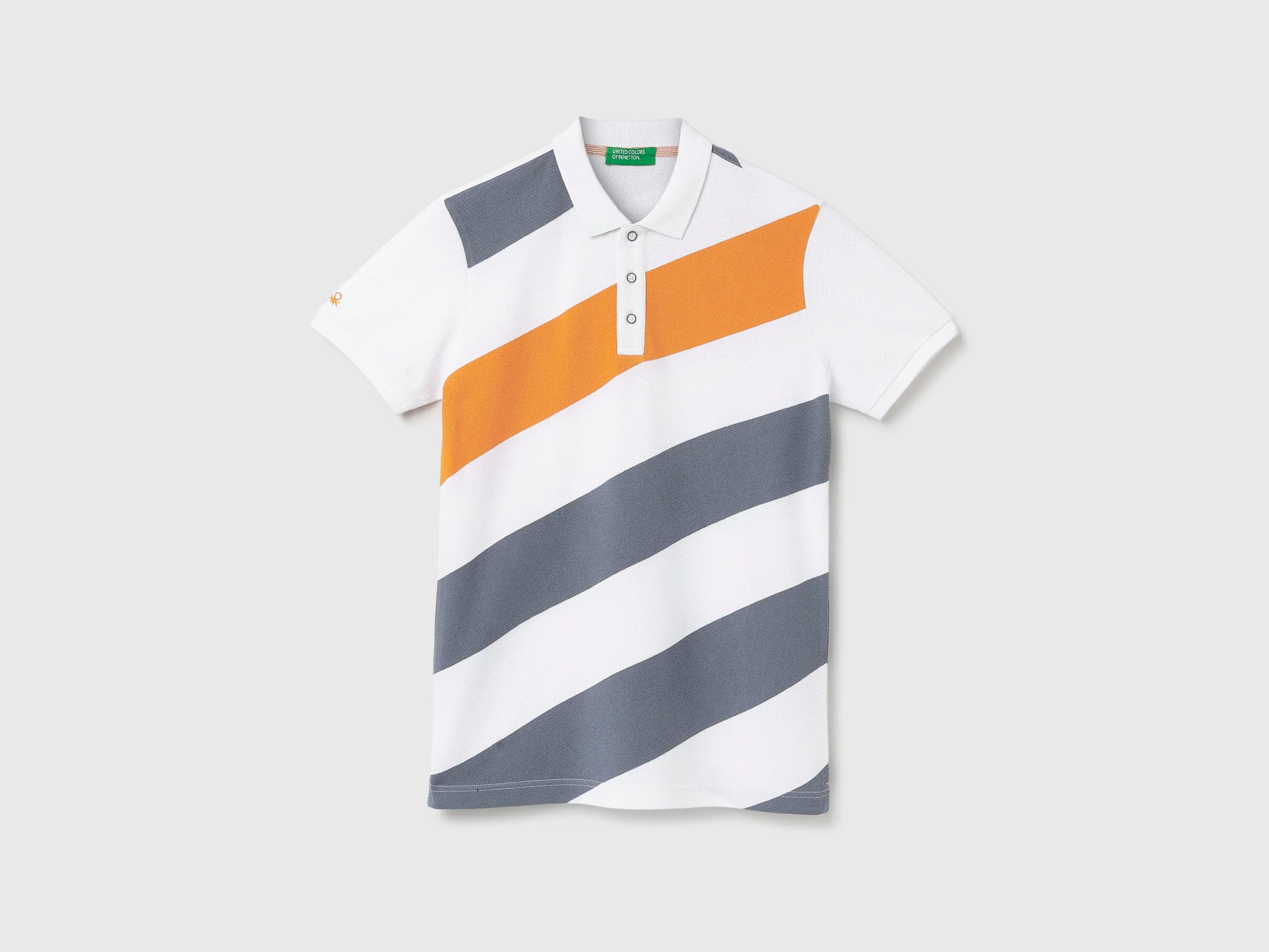 Regular Fit Polo Neck Striped T-Shirts