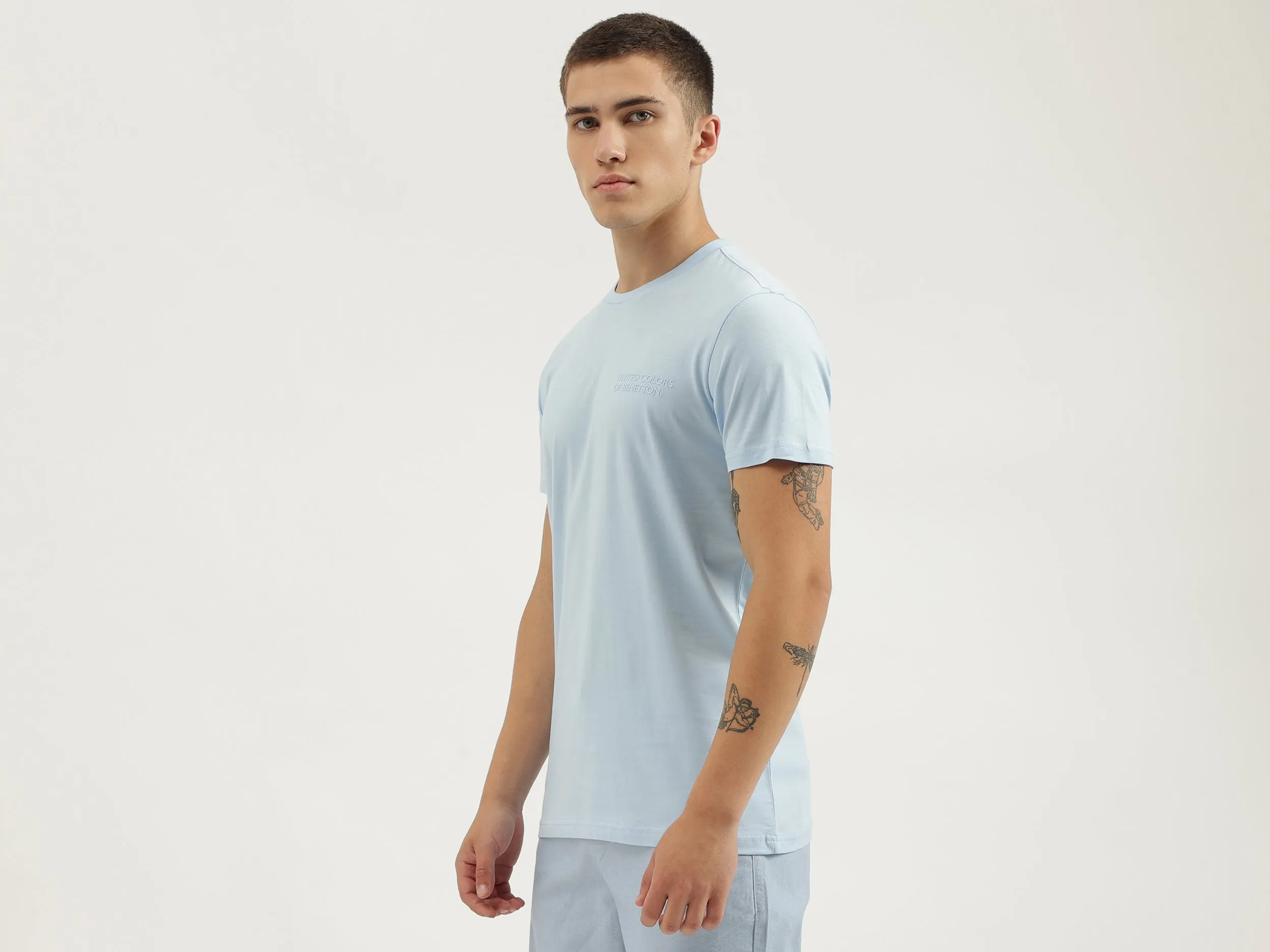 Regular Fit Round Neck Solid T-shirts