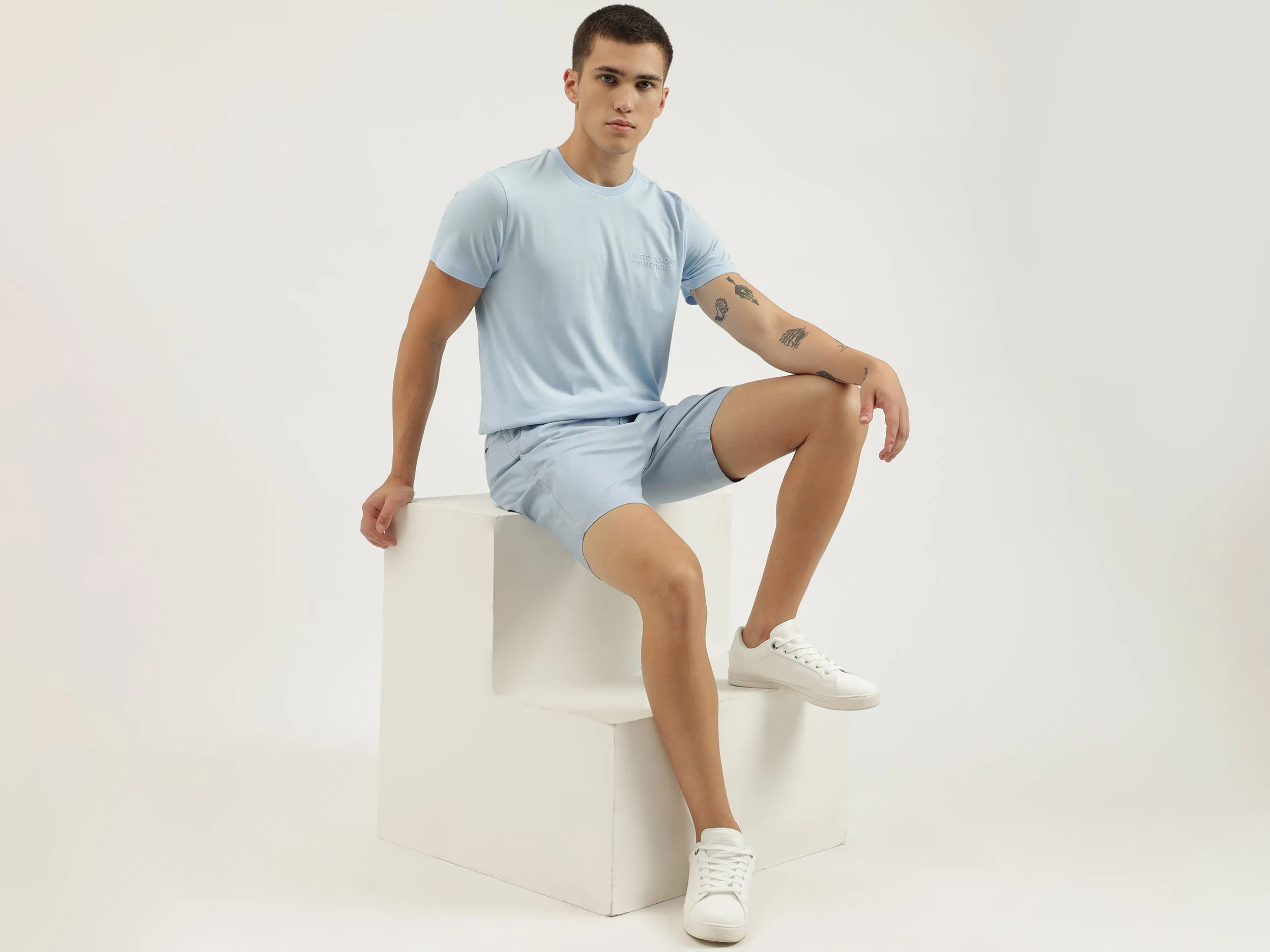 Regular Fit Round Neck Solid T-shirts