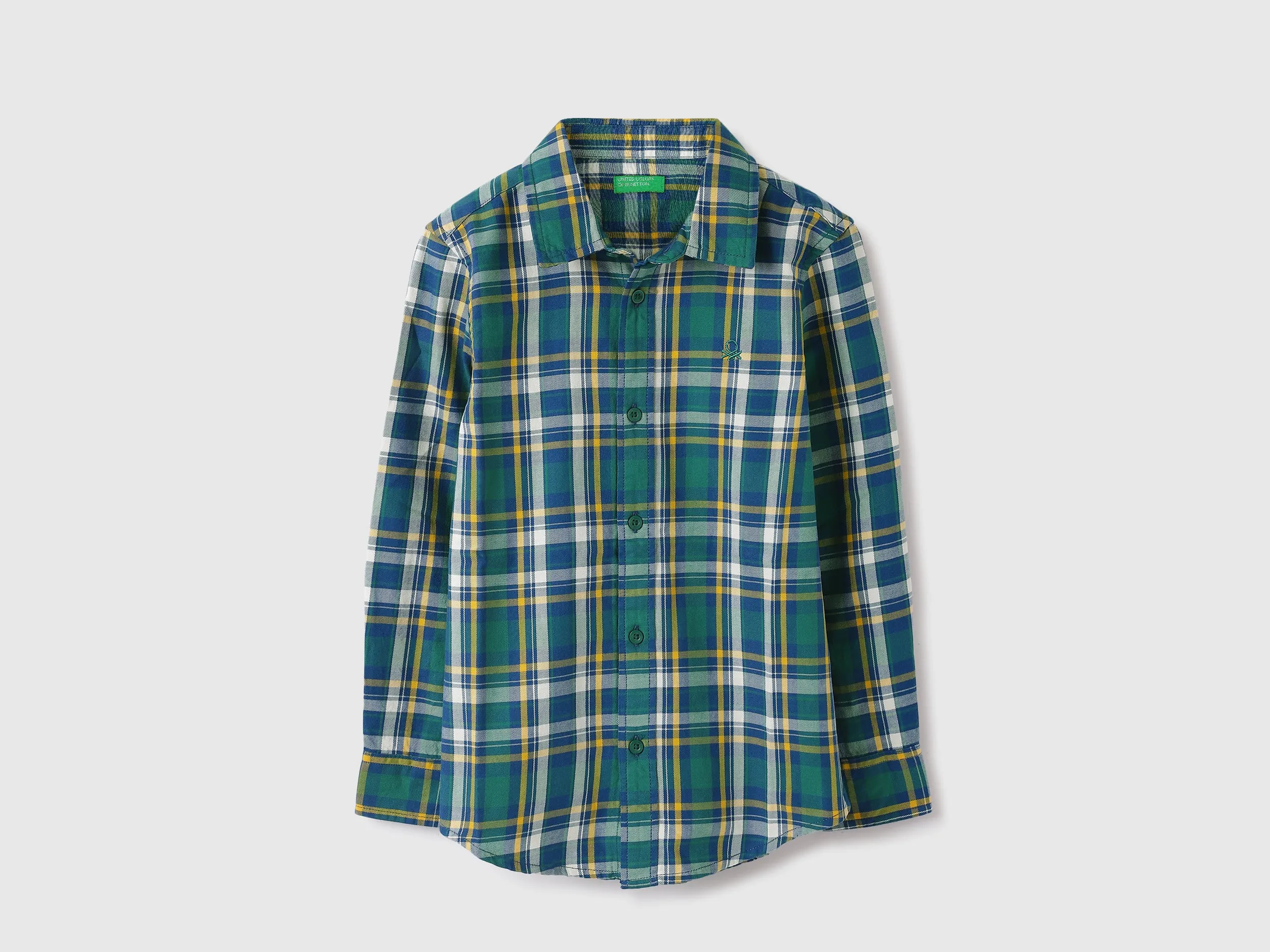 Regular Fit Spread Collar Checkered Shirts