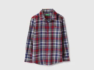 Regular Fit Spread Collar Checkered Shirts