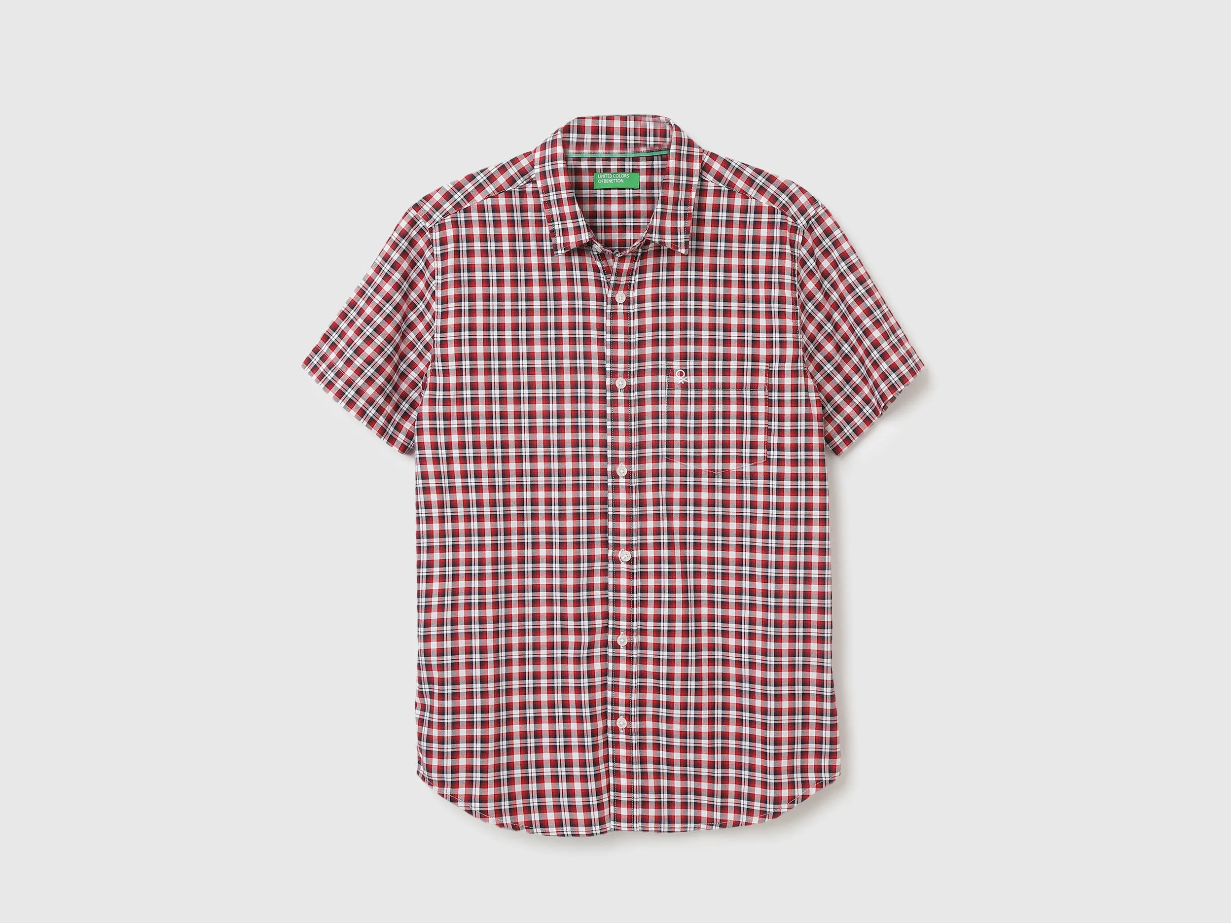 Regular Fit Spread Collar Checkered Shirts