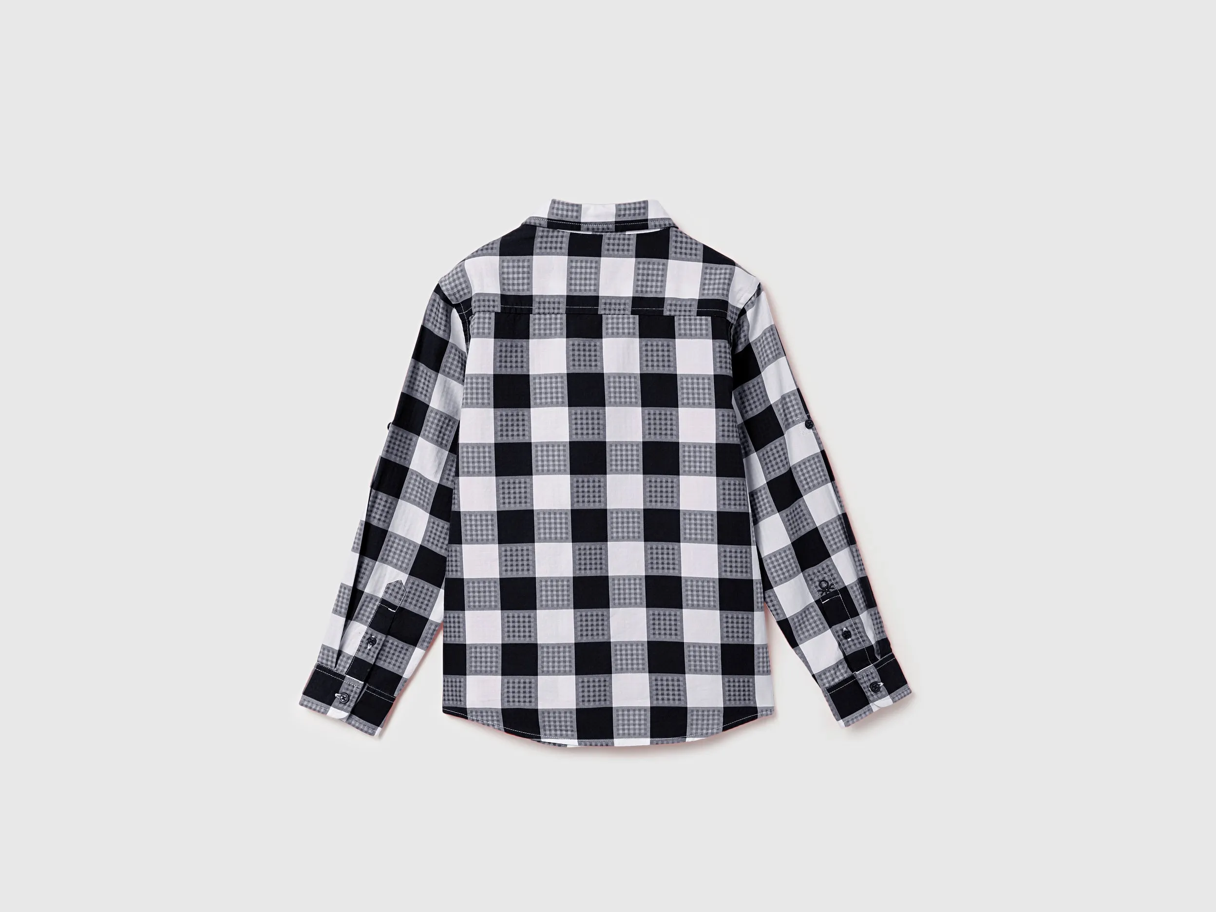 Regular Fit Spread Collar Checkered Shirts