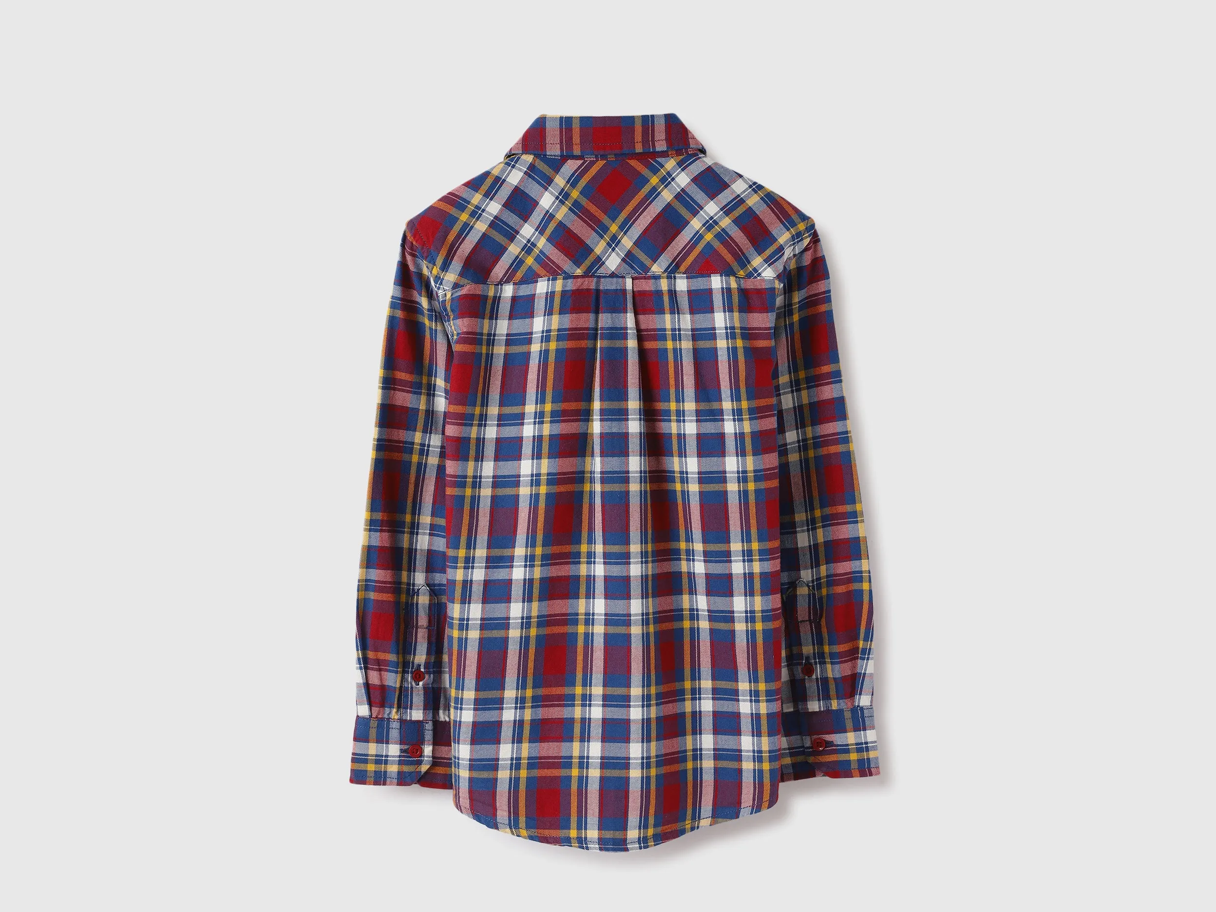 Regular Fit Spread Collar Checkered Shirts