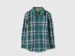 Regular Fit Spread Collar Checkered Shirts