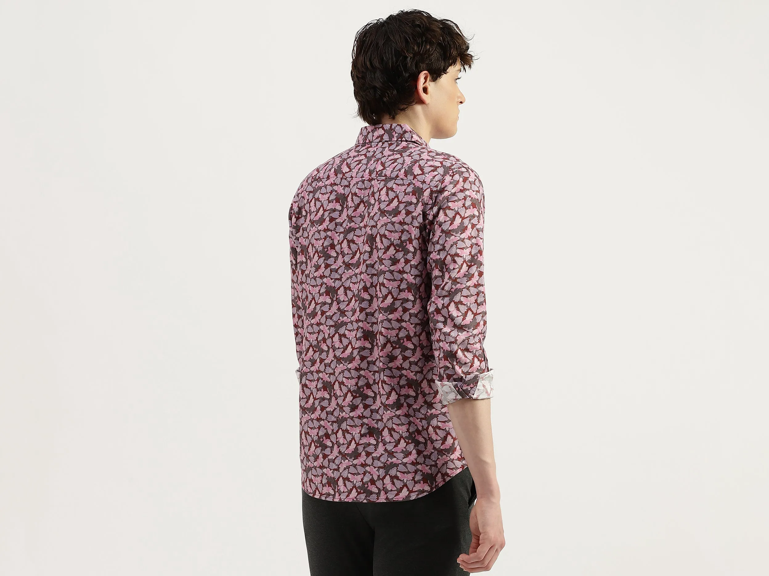 Regular Fit Spread Collar Printed Shirts