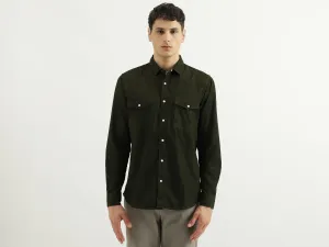 Regular Spread Collar Solid Shirts