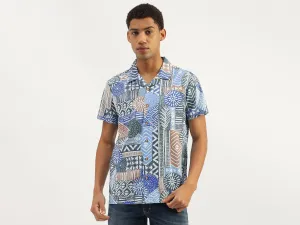 Relaxed Fit Resort Collar Geometric Shirt
