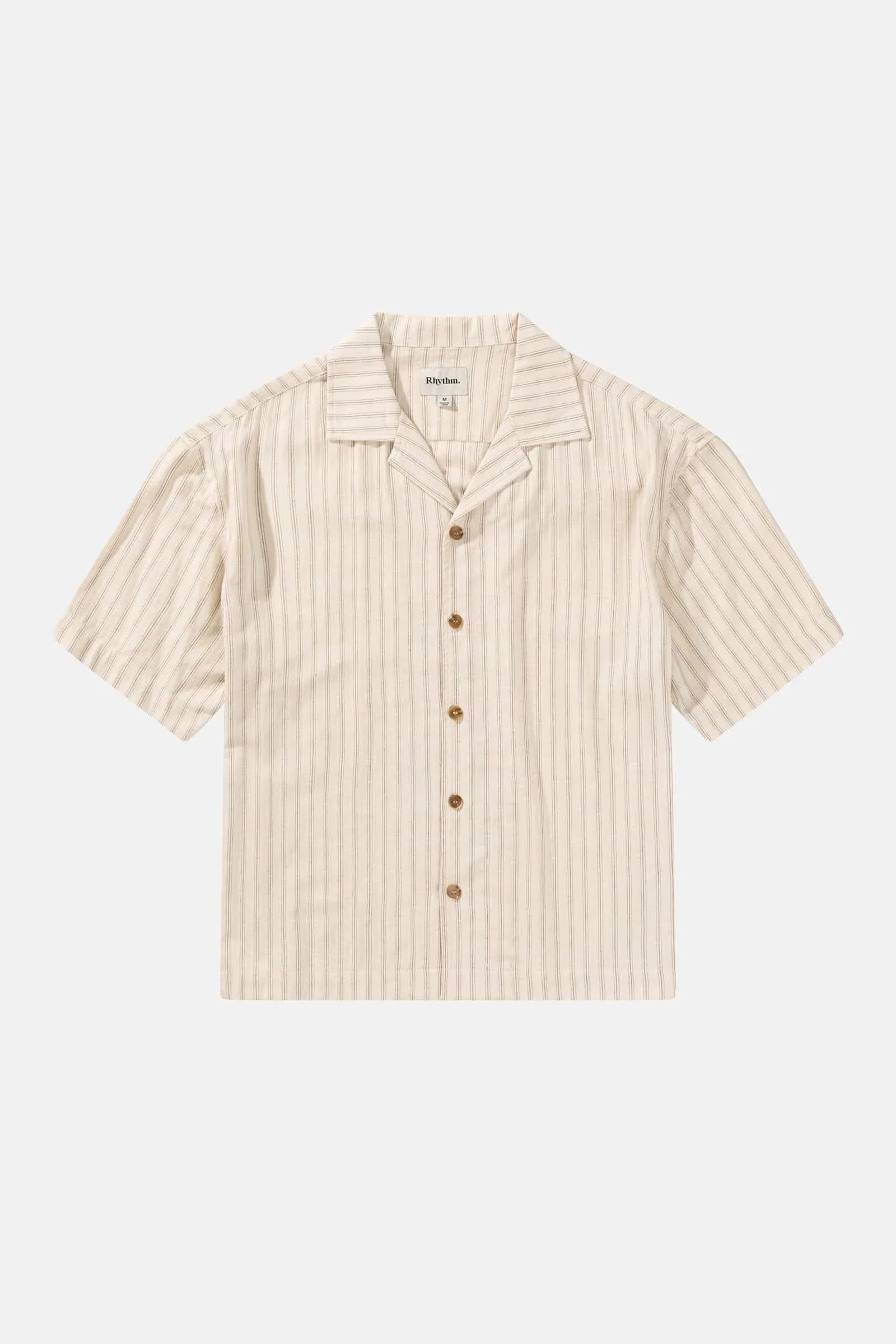 Relaxed Stripe Ss Shirt - Natural