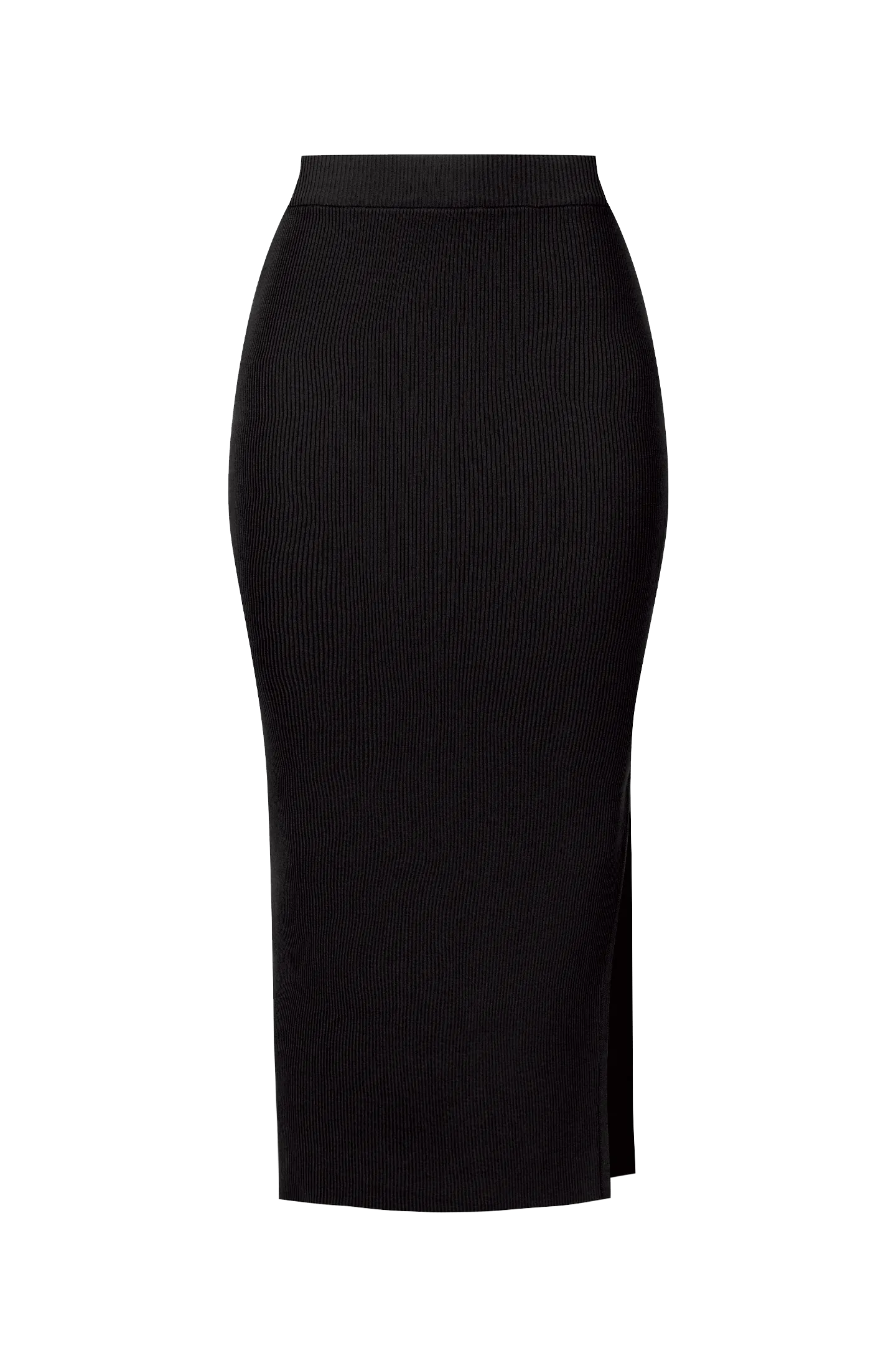 RIB SIDE SPLIT SKIRT