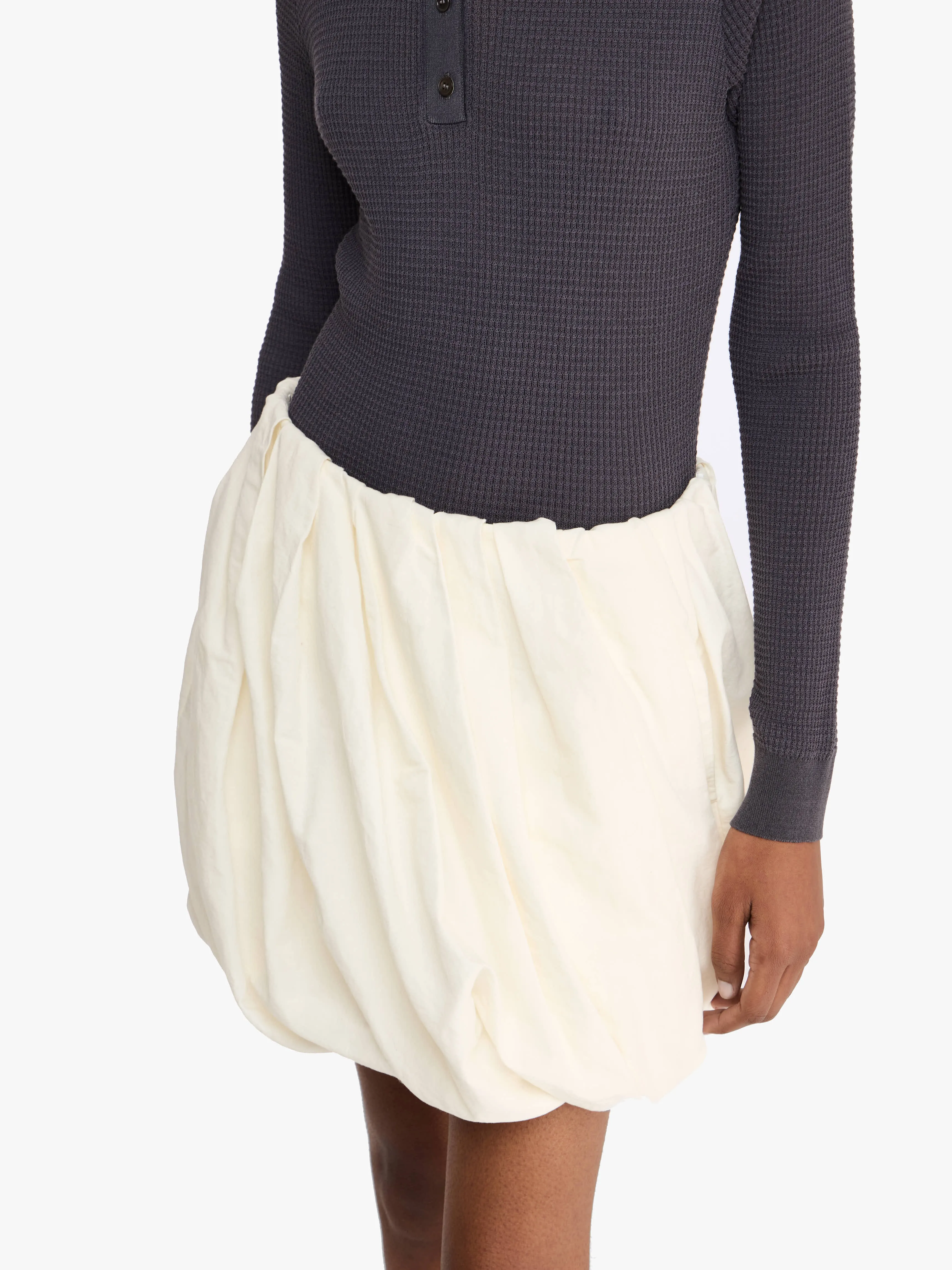 ROLLED HEMLINE MINI SKIRT