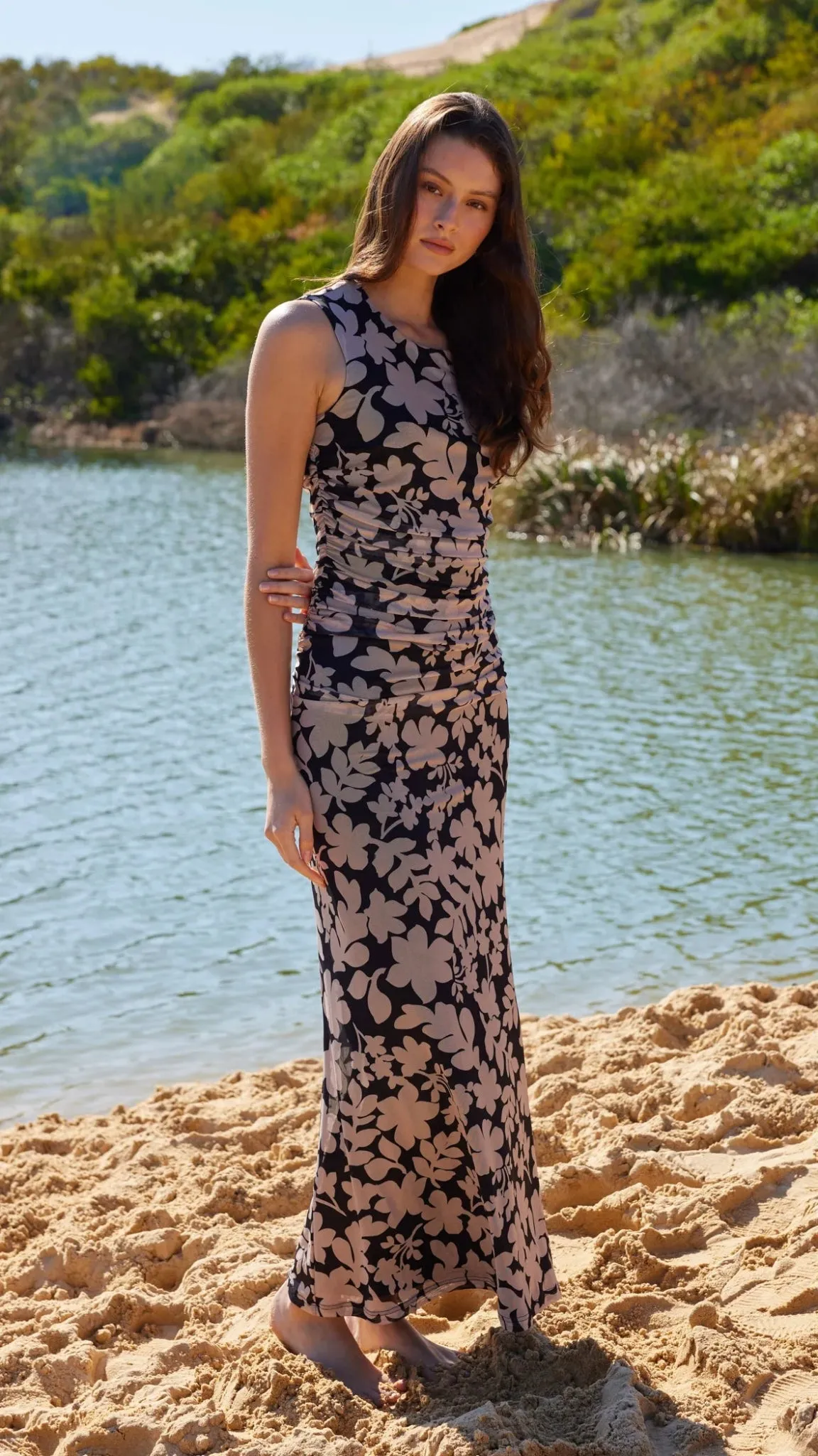 Selita Mesh Midi Dress