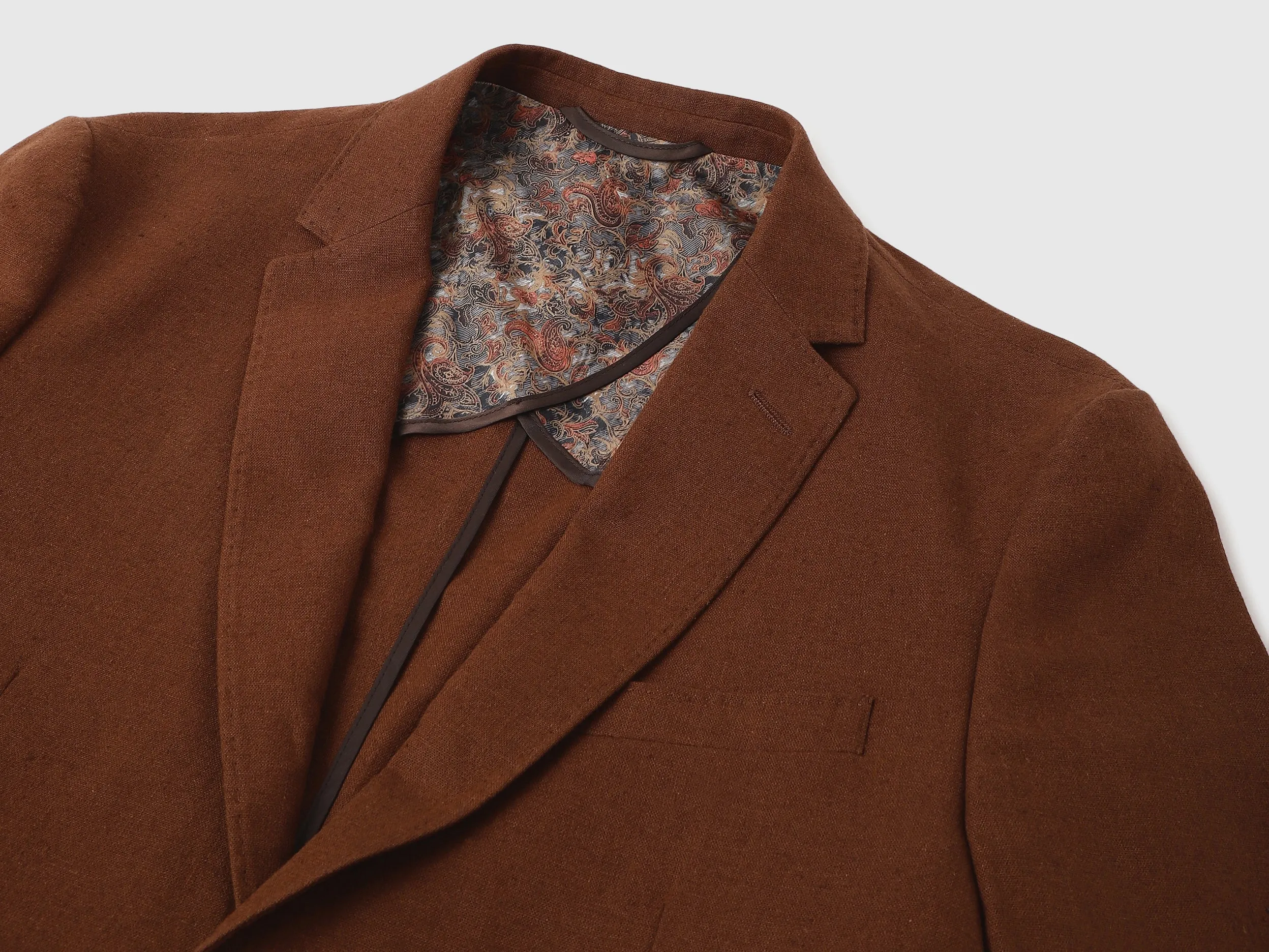 Slim Fit Lapel Collar Textured Summer Blazer