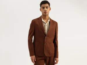 Slim Fit Lapel Collar Textured Summer Blazer