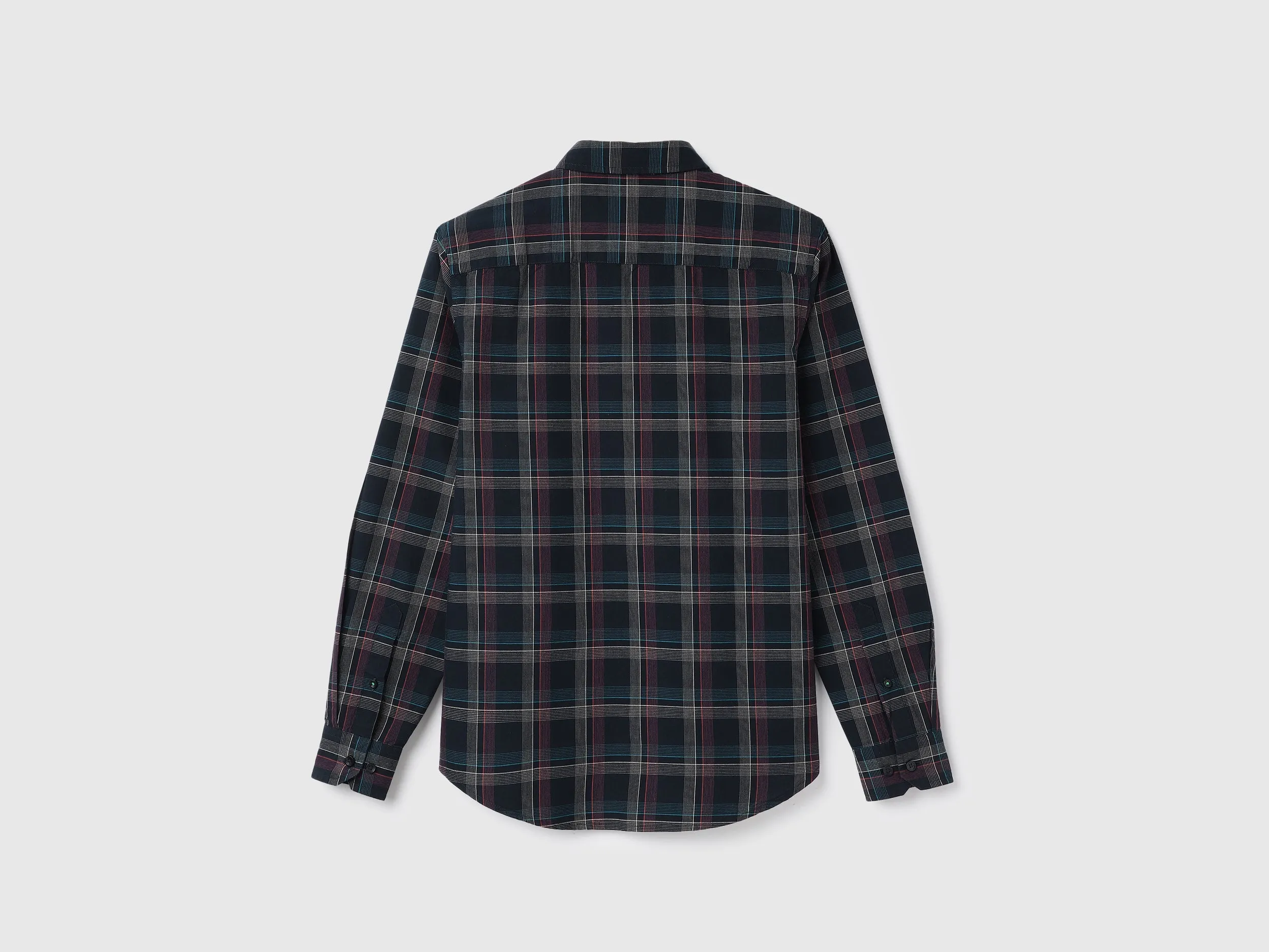 Slim Fit Spread Collar Checkered Shirts