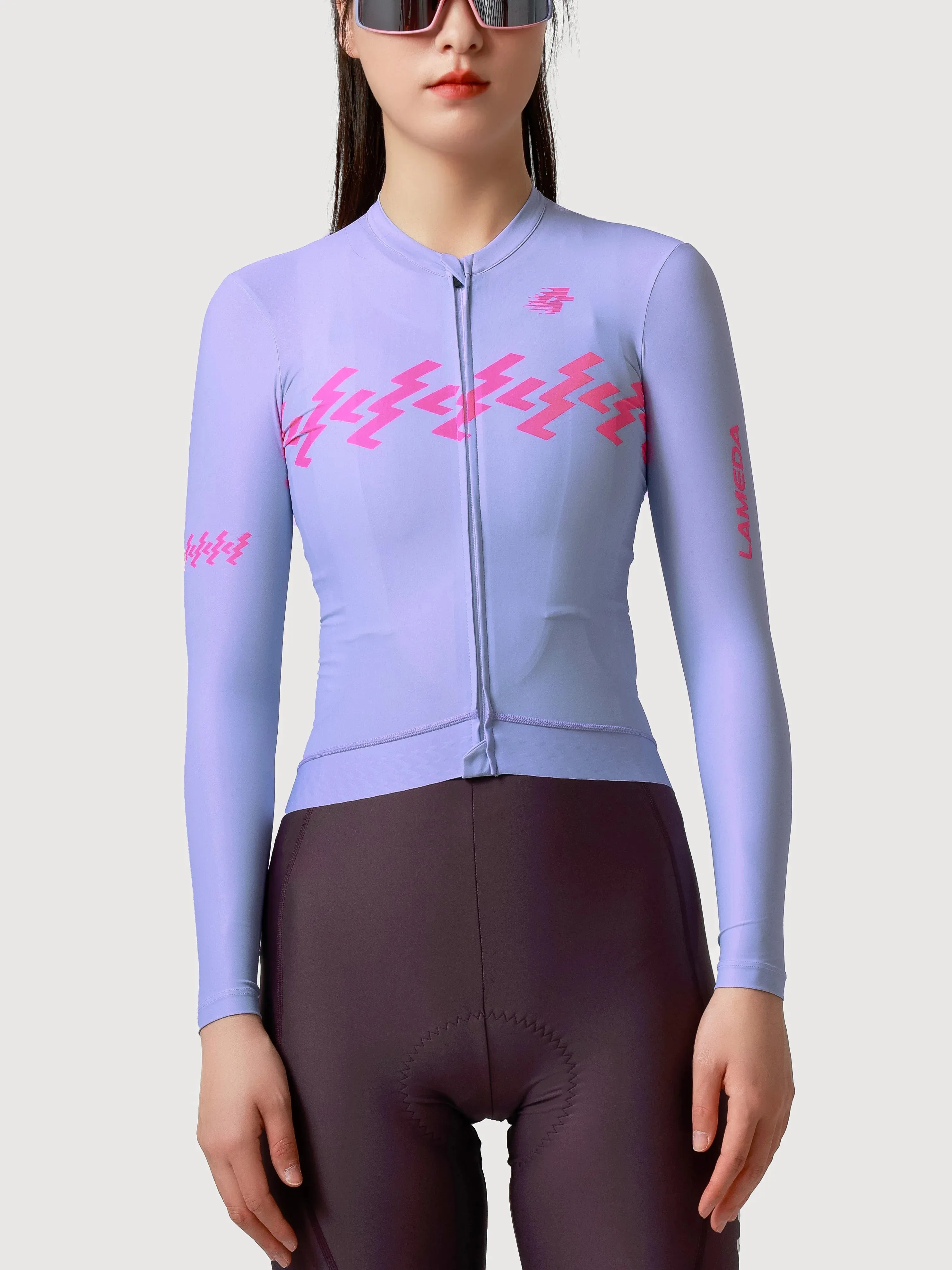 Slumber Women Cycling Jersey Long Sleeve - Romantic Purple
