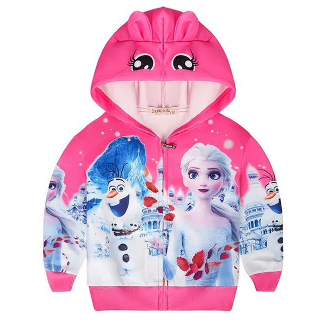 Snow Queen 2 Autumn Girls Elsa Anna Princess Coat