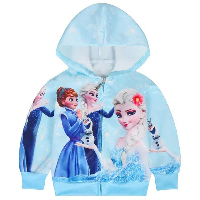 Snow Queen 2 Autumn Girls Elsa Anna Princess Coat