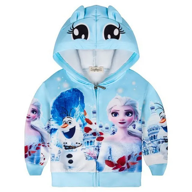 Snow Queen 2 Autumn Girls Elsa Anna Princess Coat