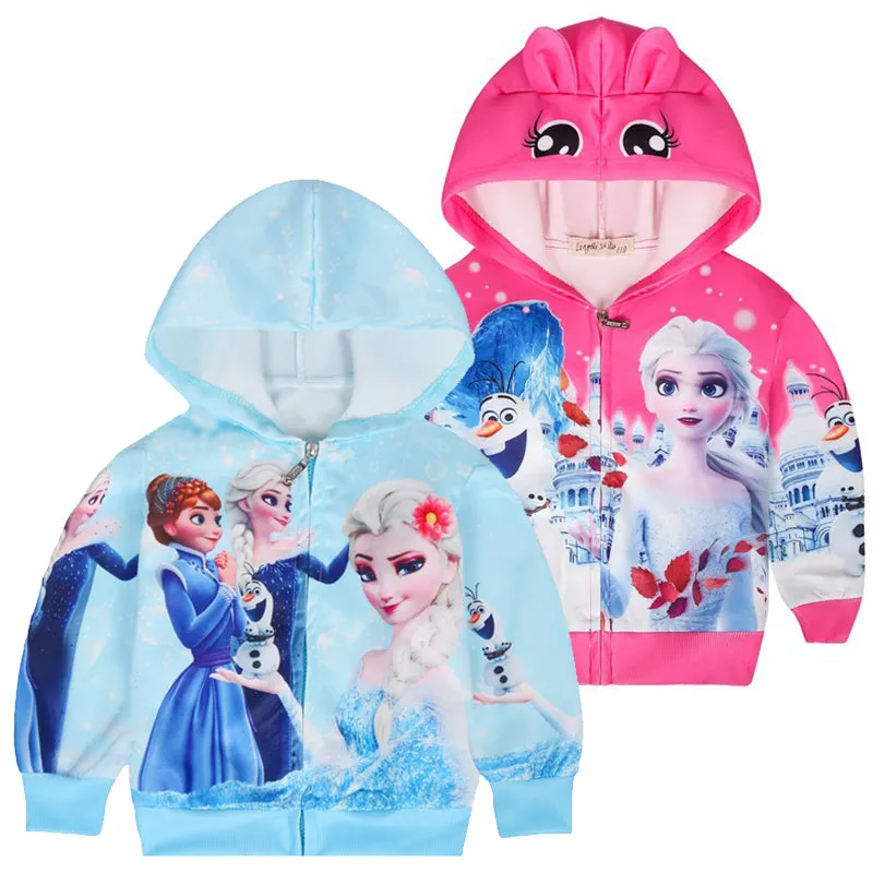 Snow Queen 2 Autumn Girls Elsa Anna Princess Coat