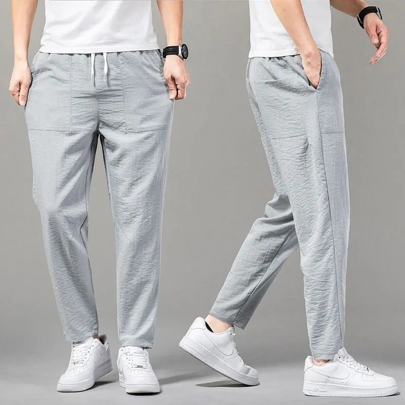 Solid Color Clean Version Thin Pants Male