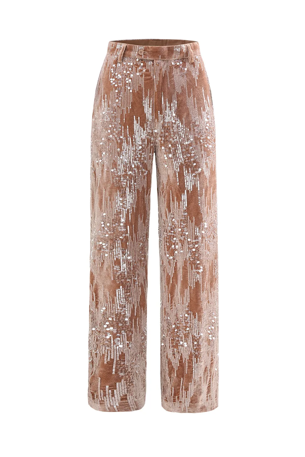 Sparkly Dusty Rose Notched Lapel 2 Pieces Sequins Women Prom Suits