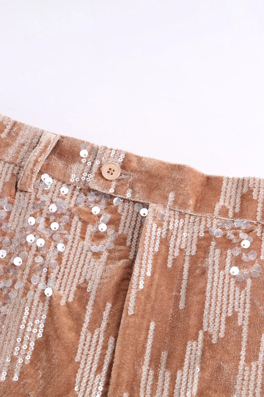 Sparkly Dusty Rose Notched Lapel 2 Pieces Sequins Women Prom Suits