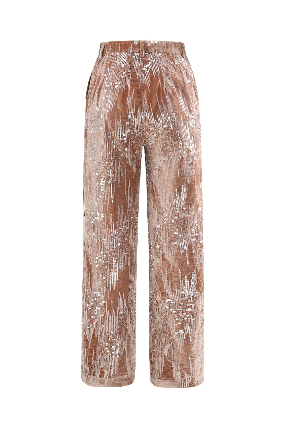 Sparkly Dusty Rose Notched Lapel 2 Pieces Sequins Women Prom Suits