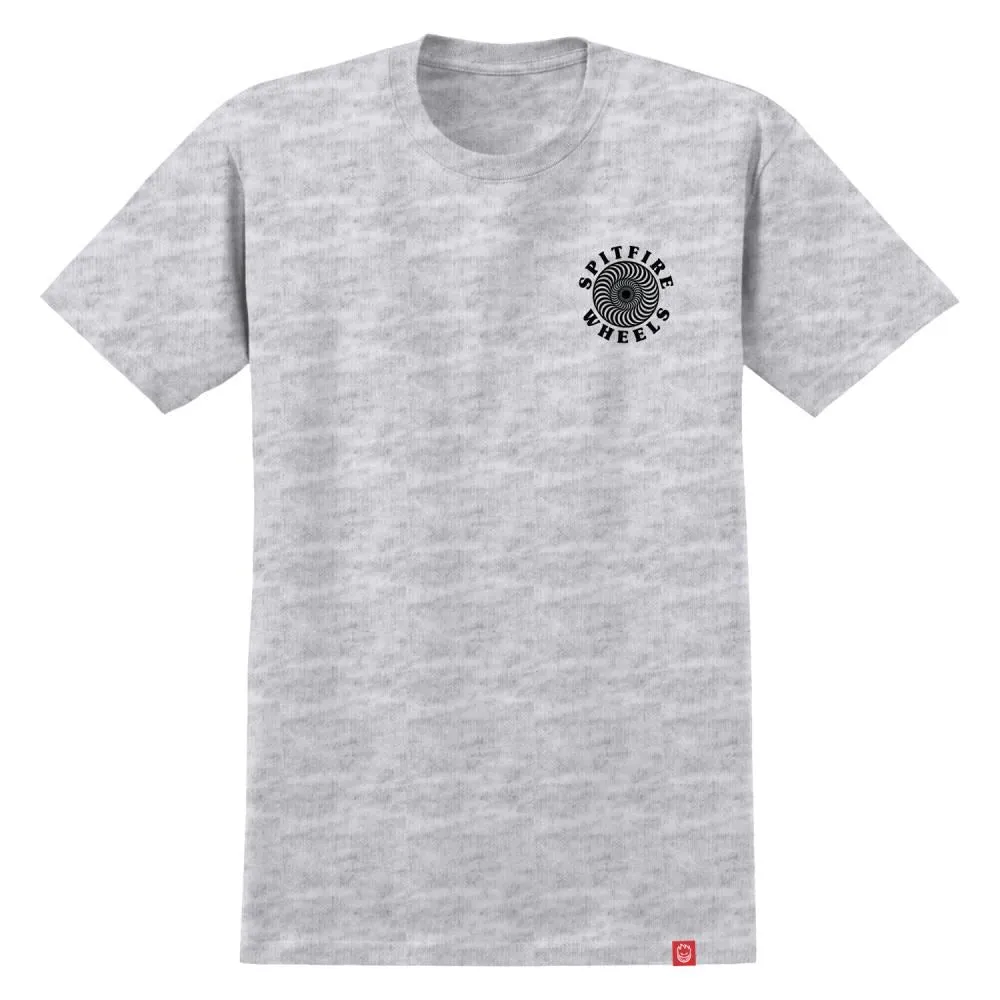 Spitfire T-Shirt OG Classic Fill - Ash / Black & Red Prints